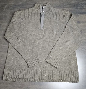 Columbia XCO Men's Green Quarter Zip Wool Blend Pullover Sweater Size Large  - Picture 1 of 6