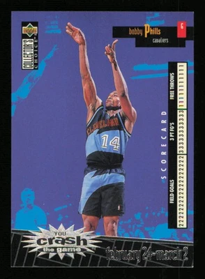 1996-97 UD Choice Crash the Game Puntuación 2 #C5 Bobby Phills 2/24 L Cavaliers Casi Nuevo Foto 1 de 3
