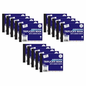 15 x Triplicate Receipt Book Half Size 1-50 Numbered pages Carbon Sheets - Picture 1 of 9