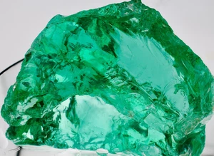 Vidrio de escoria de obsidiana verde México crudo natural cristal mineral roca 2,04 lb - Imagen 1 de 12