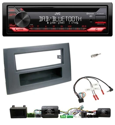 JVC CD DAB USB Bluetooth Lenkrad Autoradio für Volvo XC 90 2004-2014 anthrazit - Bild 1 von 4