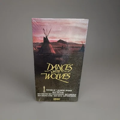 Rare Dances with Wolves (VHS, 1990) First Release FACTORY SEALED Orion Watermark - Image 1 of 4
