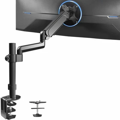 VIVO Black Single Monitor Arm Sit-Stand Desk Mount for Computer Screen up to 32" - Image 1 of 4