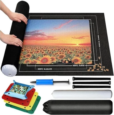 MARKENLOS Puzzlematte Puzzle Rollmatte für 1500/500/1000 Teile Puzzleunterlage Jigsaw Mat