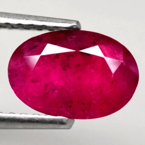 1.5Ct. Natural Gemstone Ruby Pinkish Red Oval Facet Unheated Tanzania Sparkling - Picture 1 of 7