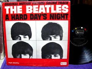 THE BEATLES~A HARD DAY'S NIGHT~RARE ORIGINAL 1964 U/A MONO LP Error Label - Picture 1 of 6
