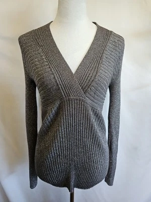 Suéter para mujer INC International Concepts Petite XL gris plateado metálico Foto 1 de 4
