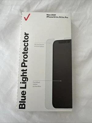 Protector de pantalla de vidrio templado con luz azul Verizon para iPhone 6.1/Pro 6.1 Foto 1 de 2