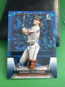 GUNNAR HENDERSON 2023 BOWMAN CHROME ROOKIE SAPPHIRE REFRACTOR RC Q5680 - Bild 1 von 2