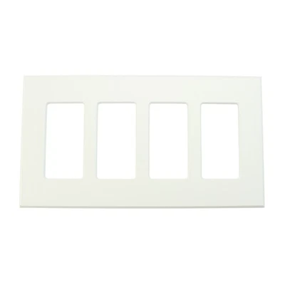 CONTROLES LIGHTOLIER FB4SW MULTI-PANDILLA, 4-PANG, PLACA FRONTAL PLACA DE PARED, BLANCO Foto 1 de 3