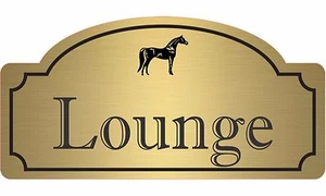 Lasergraviertes UV Stallschild "Lounge", Pferdestall Stall Bauernhofschild - Bild 1 von 4