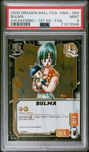 Foil 1st Edition Bulma Dragon Ball Z CCG The Awakening PSA 9 DBZ Bandai 2008 - Picture 1 of 2