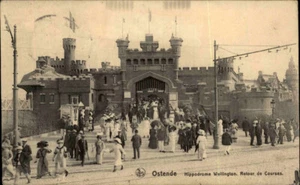 Feldpostkarte OSTENDE Flandern 1. Weltkrieg rote FELDPOST Vignette 1917 War I - Bild 1 von 2