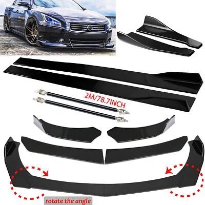 For Nissan Maxima Front Bumper Spoiler Body Kits Side Skirt /Rear Lip strut Rods - Image 1 of 4