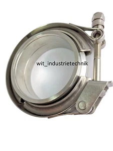 55mm V-Band Schelle + 2x Anschweißringe V Band mit Schnellverschluß - Bild 1 von 3