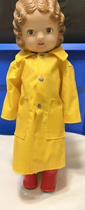 Daisy Kingdom 1991 Doll Pansy Brown Hair  And Eyes With Yellow Raincoat - Picture 1 of 7