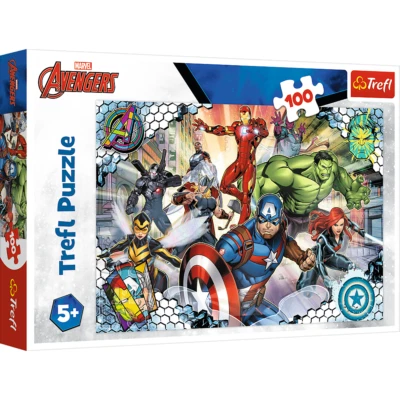 TREFL Marvel Avengers Puzzle Kinder 100 Teile Thor Hulk Iron Man Black Widow