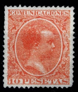 Edifil 228 nuevo * Alfonso 13 pelón 10 pesetas Lujo España Spain - Imagen 1 de 1