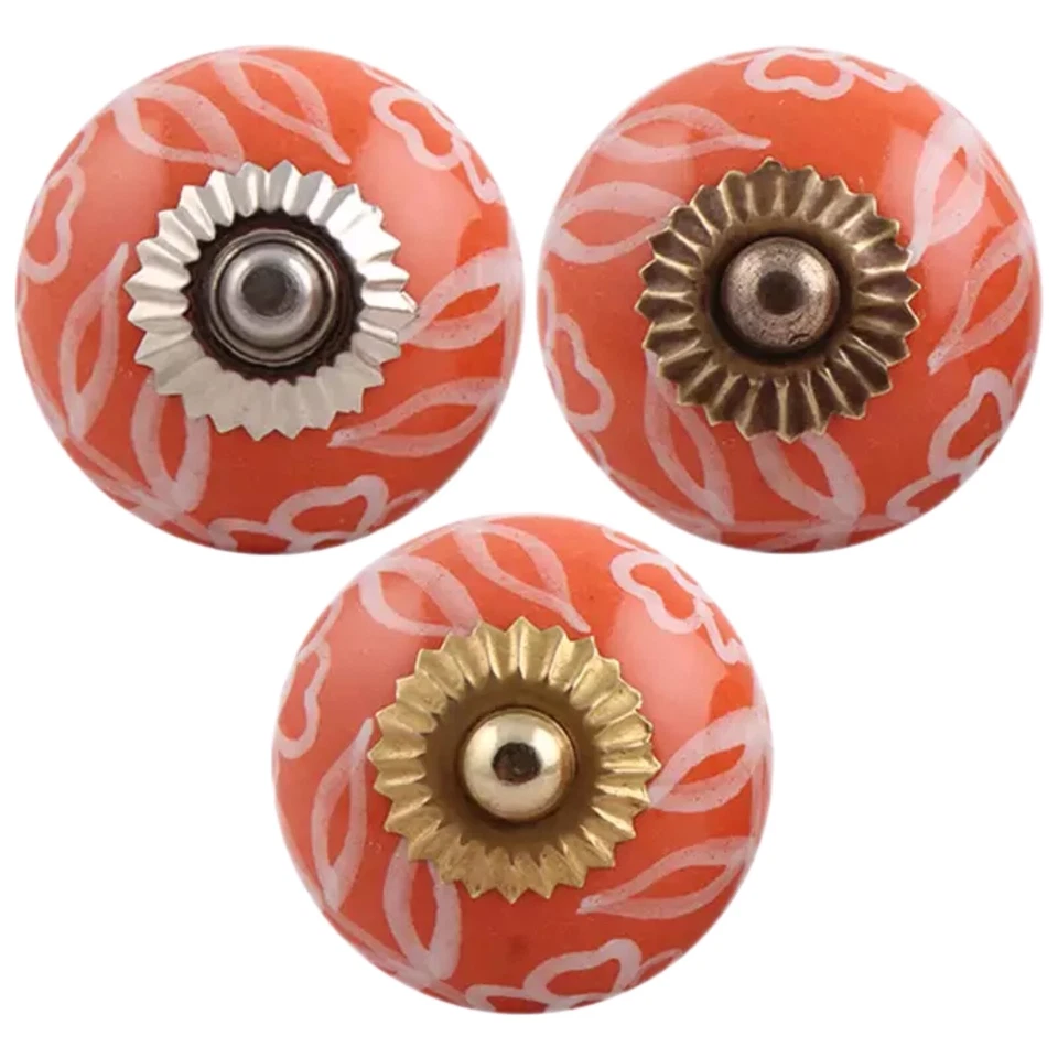 FLORAL CERAMIC DOOR KNOBS Cupboard Handles Drawer Pulls Cabinet MULTI BUY SAVING - Image 1 of 1