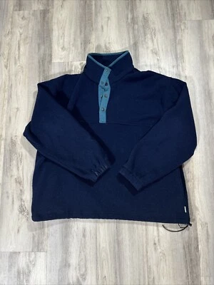 Sudadera Pullover 2XL Poliéster De Colección Blanca Sierra Quarter Snap Azul Marino Polar Foto 1 de 4