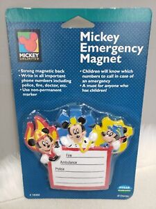 Numéro de contact d'urgence aimant crèche cadeau bébé souris Disney Mickey