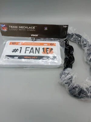 Cadena de plástico Cincinnati Bengals - Collar matrícula FOCO Foto 1 de 4