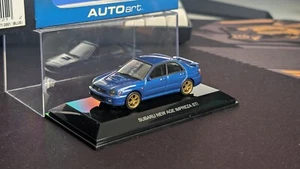 Autoart Subaru Impreza 1/64 Blue 20221 Diecast Model Great Condition - Picture 1 of 4