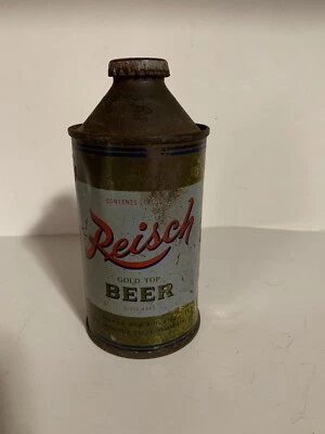 REISCH CONO TOP LATA DE CERVEZA Reisch Brewing Co Springfield IL Foto 1 de 4