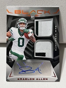 2024 Panini Black Braelon Allen Rookie Signature Materials Citrine /50 NY Jets - Picture 1 of 9