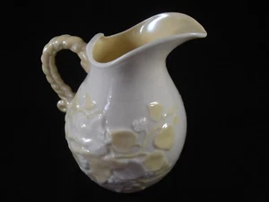 Belleek Raised Ivy Pattern Creamer Pitcher Made in Ireland - Picture 1 of 5