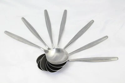 WMF Stuttgart Cromargan Mesa de Servir Cucharas 7-3/4" Acero Inoxidable Lote de 7 Foto 1 de 4