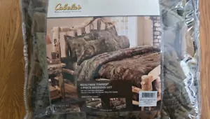 CABELA'S Realtree Timber 3 piece Twin XL Comforter and Sham Set Camouflage Camo - Picture 1 of 2