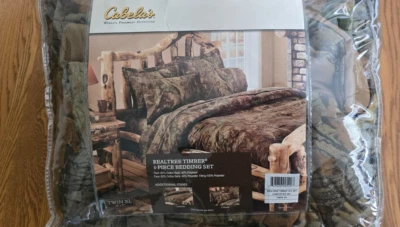 CABELA'S Realtree Timber 3 piezas Twin XL Juego de edredón y farsa camuflaje camuflaje Foto 1 de 2