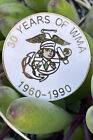 30 Years Of Women Marines ASSN 1960 - 1990 - Semper Fidelis - White Pin Brooch