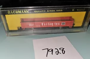 BURLINGTON ROUTE OPEN GONDOLA NO LOAD, N GUAGE, BACHMANN - Picture 1 of 1