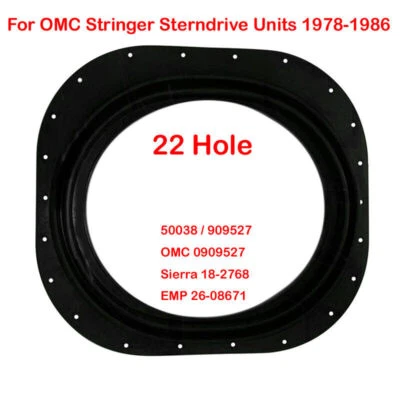 Seal Transom Boot 22 Hole Rubber Boot Bellow Seal 1978-1986 OMC Stringer 909527 - Image 1 of 4