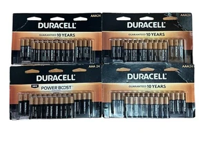 LOT OF 96 Duracell AAA Alkaline Batteries - 4 x 24 = 96 Count EXP: 2030 - Picture 1 of 2