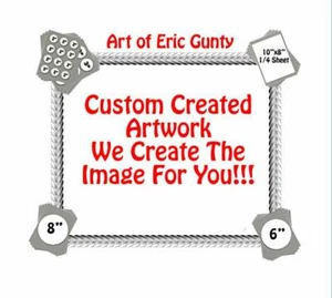Custom Artwork Cake ~ Edible 2D Fondant Cake Cupcake Topper ~  * - Picture 1 of 1