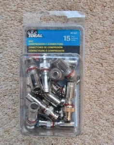 Ideal Industries RG59 Insite Compression F-Connectors for coax cable , 15 pack - Picture 1 of 4