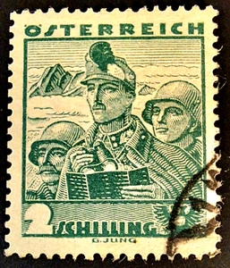 Austria 2S, Scott# 371 dull green, used - Picture 1 of 2