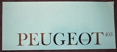 folleto de venta peugeot 403 Foto 1 de 3