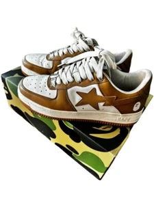A Bathing Ape Bape Sta #4 M1 Beige & White Size US 8 MEN 2022 - Picture 1 of 9