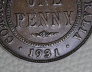 1931 PENNY DROPPED "1" PREDECIMAL COIN 6 PEARLS DIAMOND #DFH04 - Picture 1 of 14