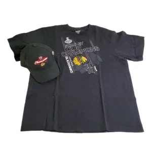 Cappello Berretto Camicia Chicago Blackhawks Uomo XL Stanley Cup 2010 Nuova Era Strapback - Foto 1 di 14