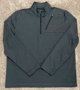 CALLAWAY Golf Sweatshirt 1/4 Zip Pullover Mens Medium Chest Pocket Dark Gray - Picture 1 of 20