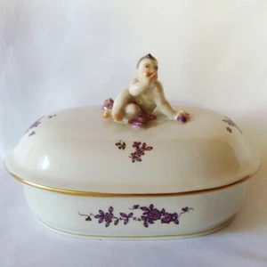 Meissen Deckeldose Bonboniere Dose mit Amorette Entw. A. Struck / CU 124(17) - Bild 1 von 5