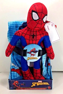 NUEVO Marvel Spider-Man 40" x 50" Suave LANZAMIENTO MANTA Y ALMOHADA Peluche Héroe Figura  Foto 1 de 4