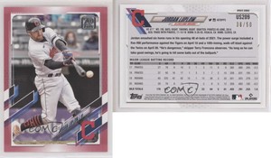 2021 Topps Update Mother's Day Hot Pink /50 Jordan Luplow #US209
