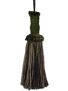 Conso Marquise Collection 22039 P59 GREEN PURPLE Mix Decorative 6.5" Key Tassel - Picture 1 of 2
