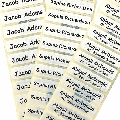 NAMETAPE EXPRESS 50 Name Tapes/Labels/Tags IRON-ON School Uniform tags Soft satin BEST PRICE